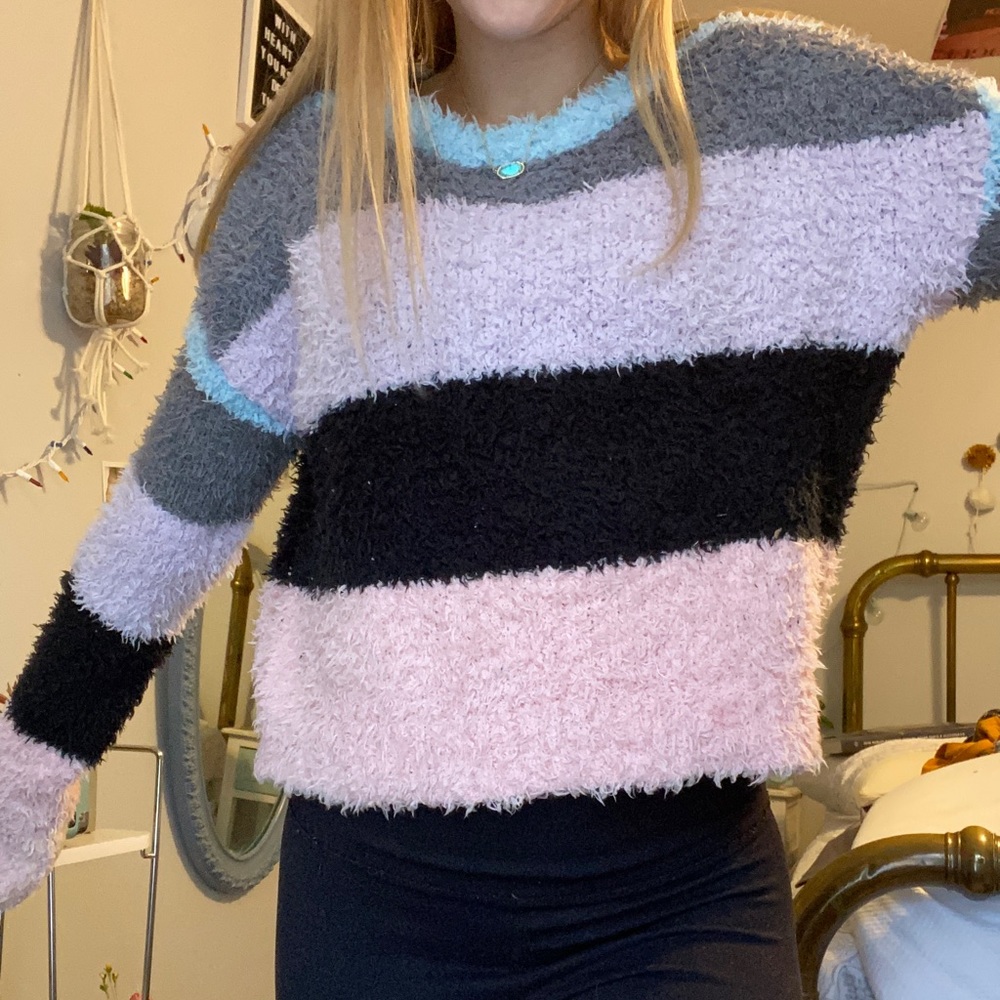 Soft color block sweater!